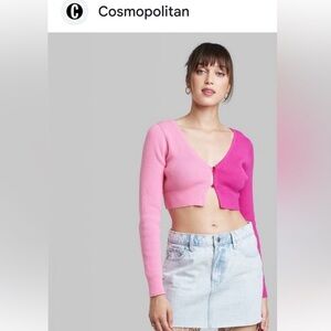 Wild Fable Two-Tone Pink Crop Top